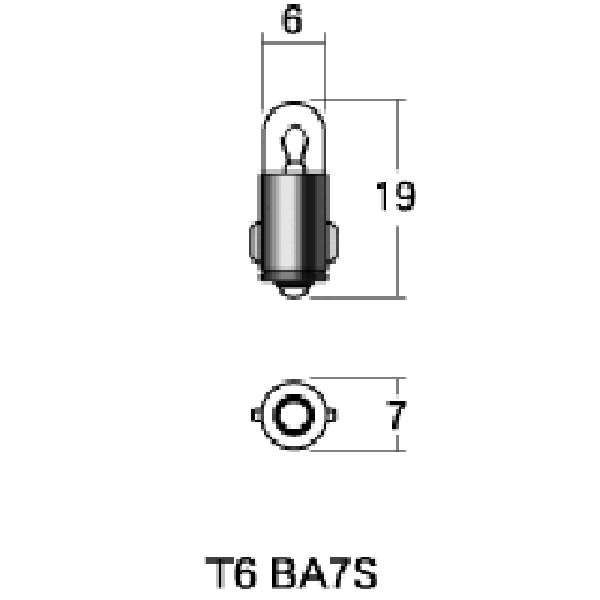 口金シングル球 12V2W メーター/ポジション球 (パープル) (1個売り)
