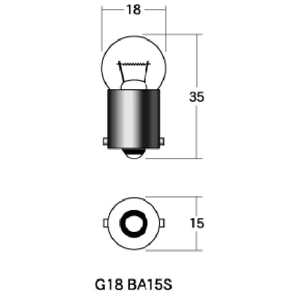 口金シングル球 6V8W ウインカー球 (グリーン) (2個入り)
