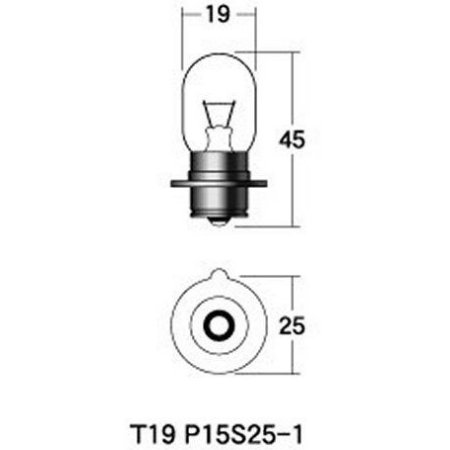 ノーマルバルブ 6V15W ヘッド球 (クリア) 1箱 (10個入り) PH7s