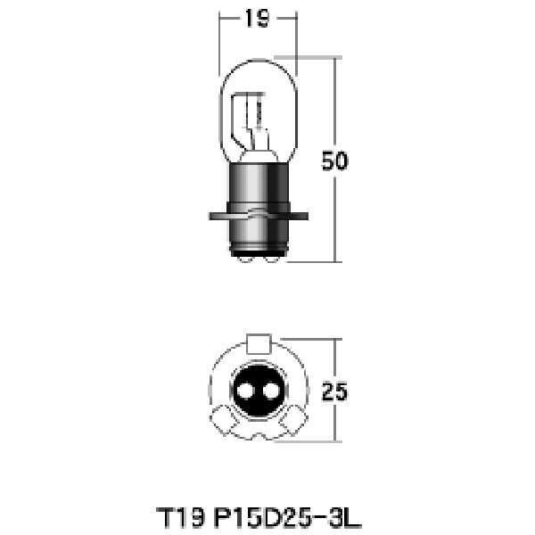 ノーマルバルブ 12V35/30W ヘッド球(クリプトンガス入) (クリア) 1箱 (10個入り) PH8x