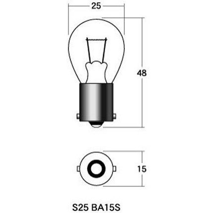 ノーマルバルブ 12V18W ウインカー球 ストップ球 (クリア) 1箱 (10個入り)