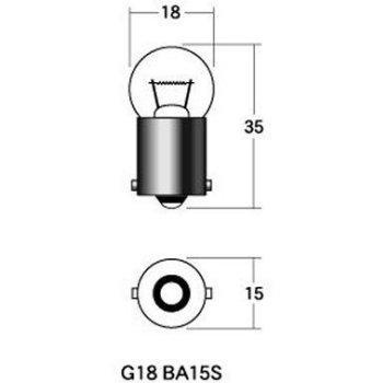 ノーマルバルブ 12V8W ウインカー球 ライセンス球 クリアランス球 (クリア) 1箱 (10個入り)