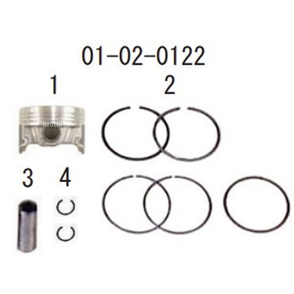 Sステージボアアップキット リペアパーツ Sステージ用ピストンキット モンキー FI