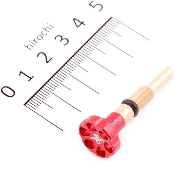 アルミ削り出しスロットルアジャストスクリュー レッドアルマイト MIKUNI VM26