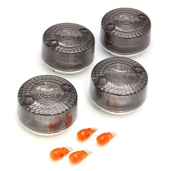 スモークウインカーレンズ T13ウェッジ 12V10Wオレンジバルブ付属 1台分 (4個入り) スーパーカブ50 70 90用