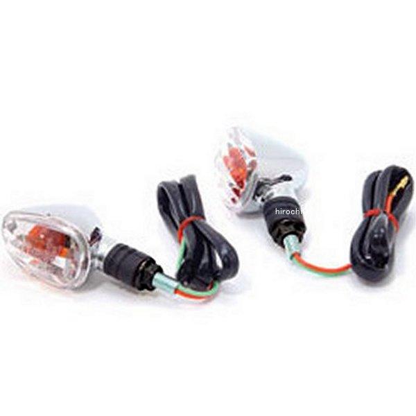 ストリームラインウインカー (4個入り) 12V10W オレンジバルブ リレー付き M10 メッキボディー 12V車 汎用