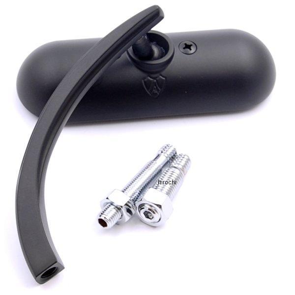 ミラー ミニ オーバル 黒 左