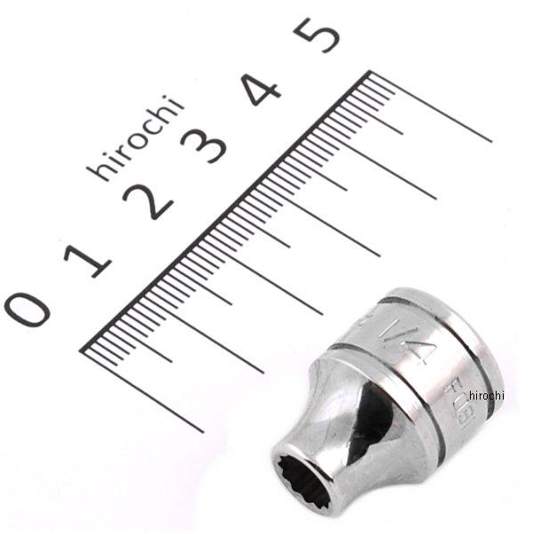 フランクドライブ 3/8インチ ソケット シャロー 12角 1/4インチ