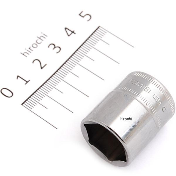 3/8インチ ソケット シャロー 6角 ミリサイズ 18mm