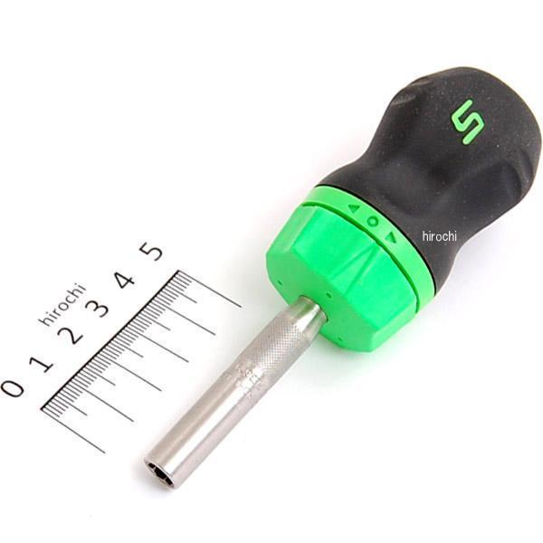 スタビ ソフトグリップ ラチェット スクリュードライバー グリーン