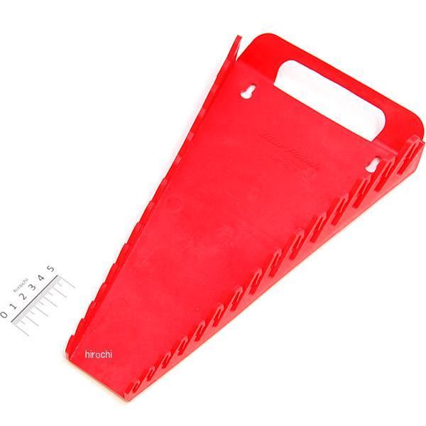 ブルーポイント スタンダード ソフトグリップレンチオーガナイザー レッド (15レンチを保持している)