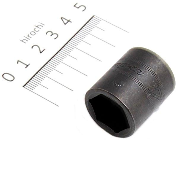 フランクドライブ 3/8インチ インパクト シャロー ソケット 6角 17mm