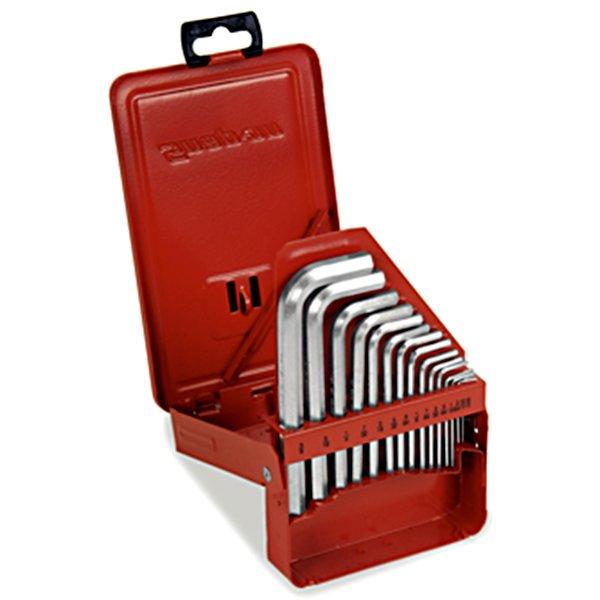 L型 6角 レンチ インチ 15本 セット メタルケース入り