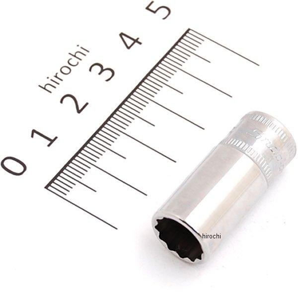 フランクドライブ 1/4インチ セミ ディープ ソケット 12角 10mm