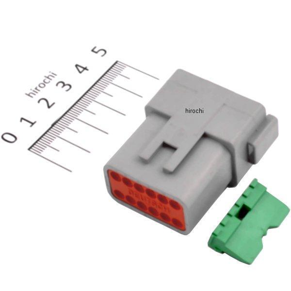 ドイツコネクター レセプタクル(メス) 12ピン 72129-94BY グレー