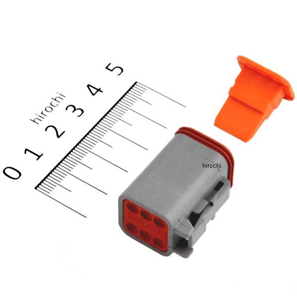 ドイツコネクター プラグ オス 6ピン 72136-94GY グレー