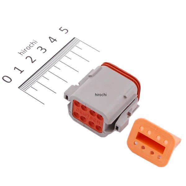 ドイツコネクター プラグ(オス) 8ピン 72138-94GY グレー