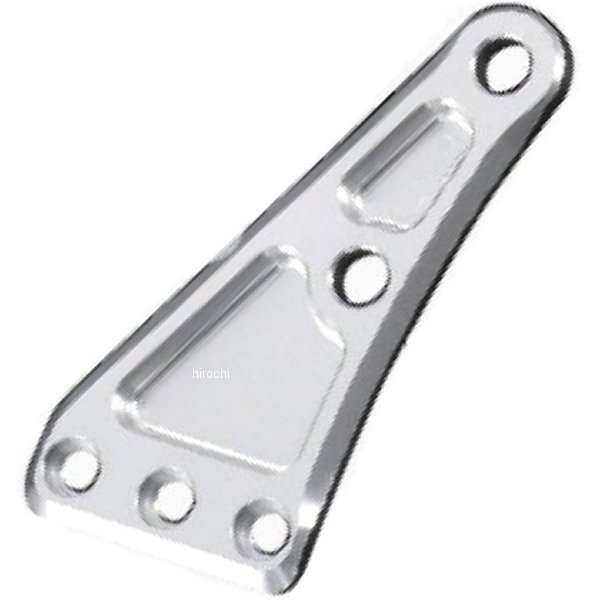 マシンドロングヘッドライトステープレート シルバー 右