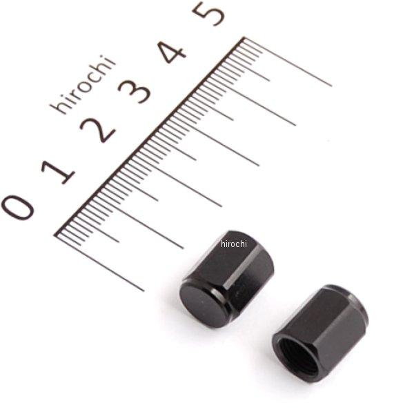 エアーバルブキャップ ヘックス プレーン 2個入り 黒