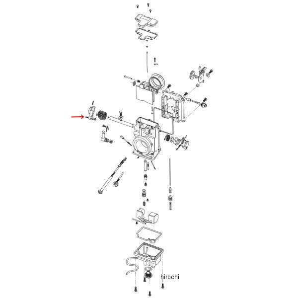 補修 ミクニHSR用 スロットルストップ スクリュー
