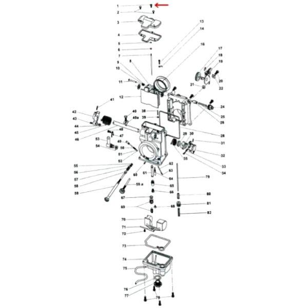 補修 ミクニHSR用 トップカバースクリュー 4X10mm