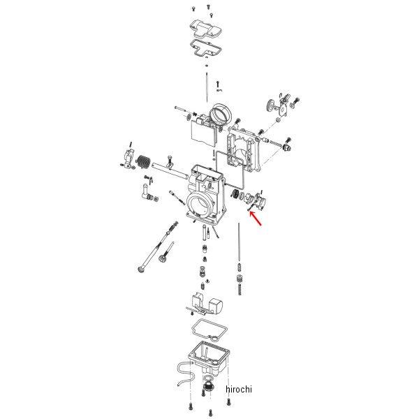 補修 ミクニHSR用 スロットルレバースクリュー