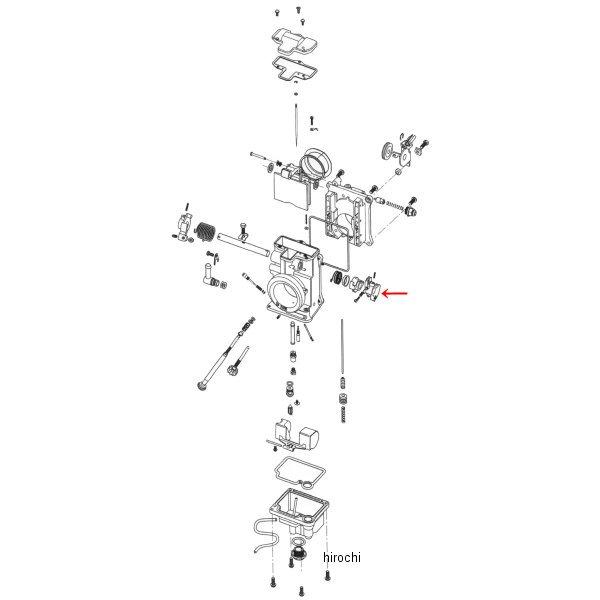 補修 ミクニHSR用 スロットルレバー