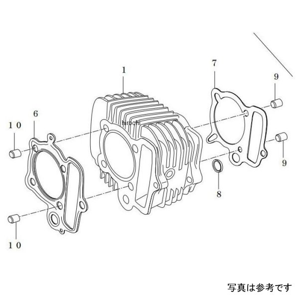 4SMスーパーヘッド4V+R用 VAシリンダーキット 123CC 用 ボア徑56mm