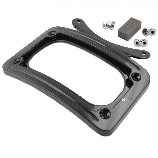 湾曲 ナンバープレート フレーム 黒