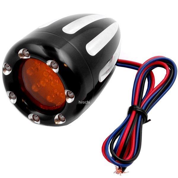 LEDウインカー ディープカット ダブル球仕様 黒/アンバー (1個売り)