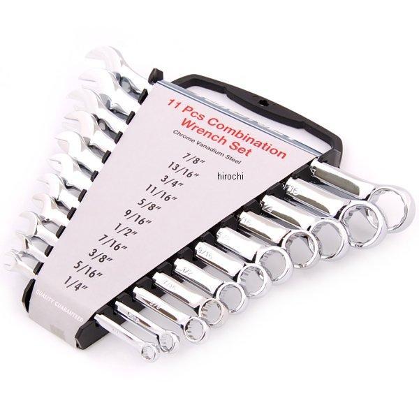 11PC コンビネーションレンチセット インチ