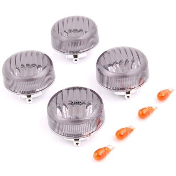 スモークウインカーレンズ T13ウェッジ 12V10Wオレンジバルブ付属 1台分 (4個入り) スーパーカブ110 FI用