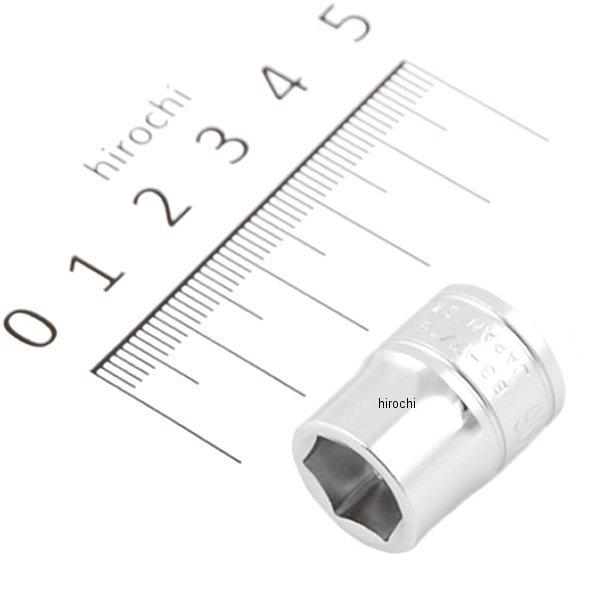 B3-7/16  京都機械工具 9.5sq ソケット(6角) 7/16インチ