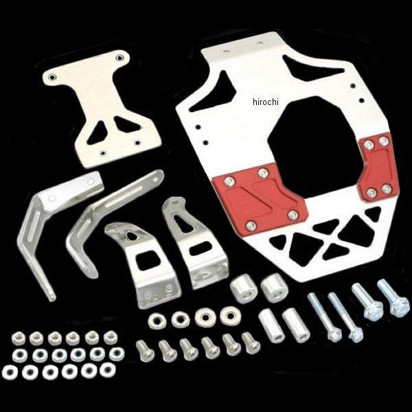 スキッドプレート シルバー/レッド GROM