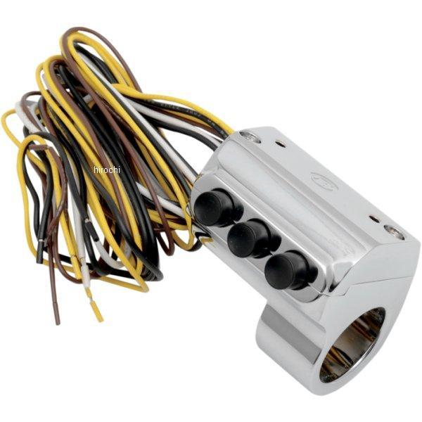 スイッチハウジング 3ボタン 左側 ハイドロリッククラッチ用 クローム