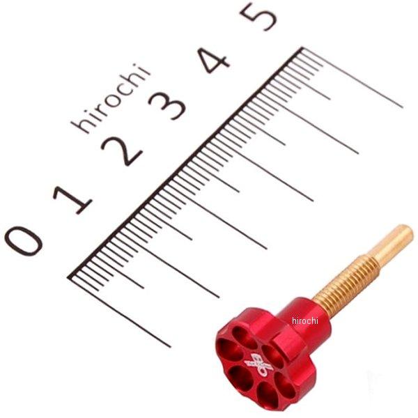 アルミ削り出しスロットルアジャストスクリュー レッドアルマイト KEIHIN PD22・PE24/28