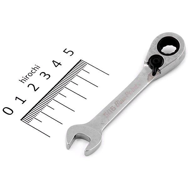 ブルーポイント 15°オフセット ショート コンビレンチ 12角 5/16インチ