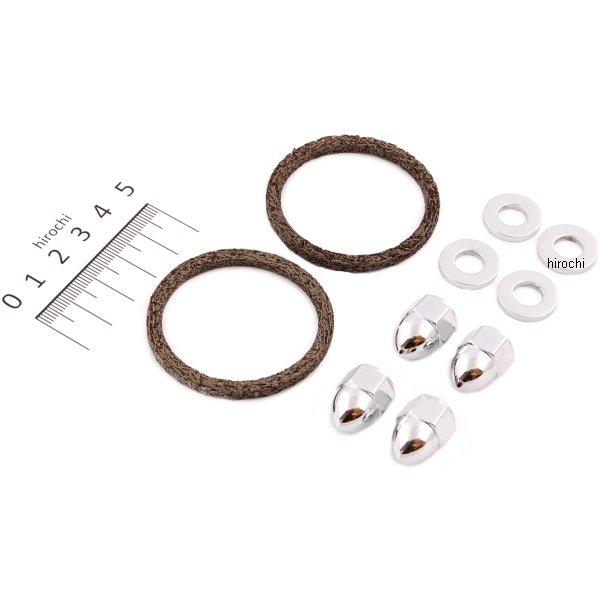 65324-83  エキゾースト ガスケット グラファイト 84年以降 クロームドングリナット/ワッシャ付き