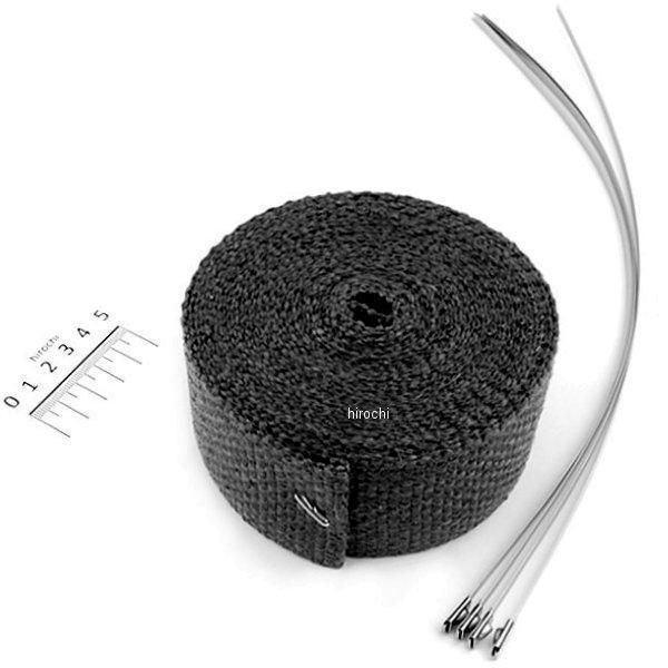 インポート マフラー用断熱材 巻き付け式 2インチ 長さ25フィート(7.5m) 黒