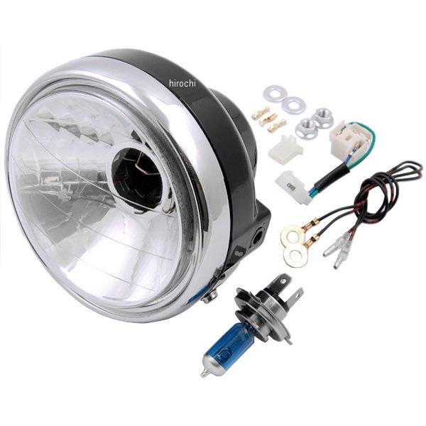 マルチリフレクターヘッドライト H4 取付け幅 155mm 12V 35W 35W H4スーパーホワイトバルブ付 汎用