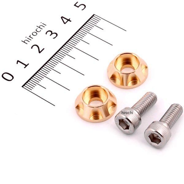 ナンバープレートホルダーセット NASAタイプ 2個入り シャンパンゴールド