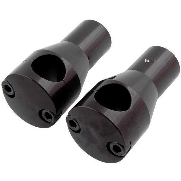 ラウンド ストレートライザー 3インチ 黒アルマイト (左右ペア)