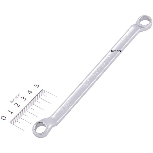 M5-3/8X7/16  京都機械工具 45°×6°ロングめがねレンチ 3/8インチ×7/16インチ