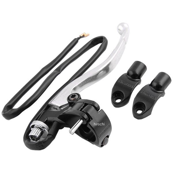 フロントドラムブレーキ用クイックレバー ストップランプスイッチ付き φ22.2 ホルダー 黒 レバー シルバー 汎用