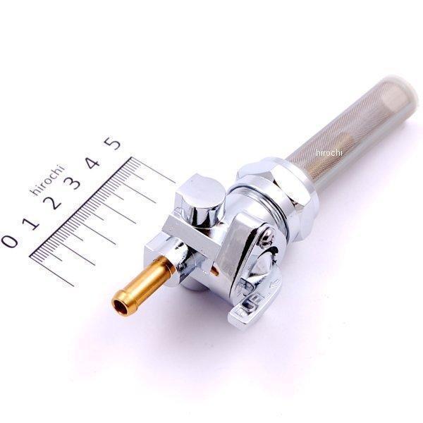 フューエル ペットコック ストレート 22mm 75年-95年 ハーレー クローム 62166-81