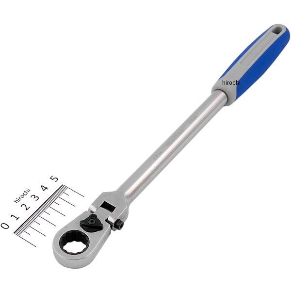 ブルーポイント フレックス ヘッド ロッキング ラチェット クッショングリップ 12角 14mm