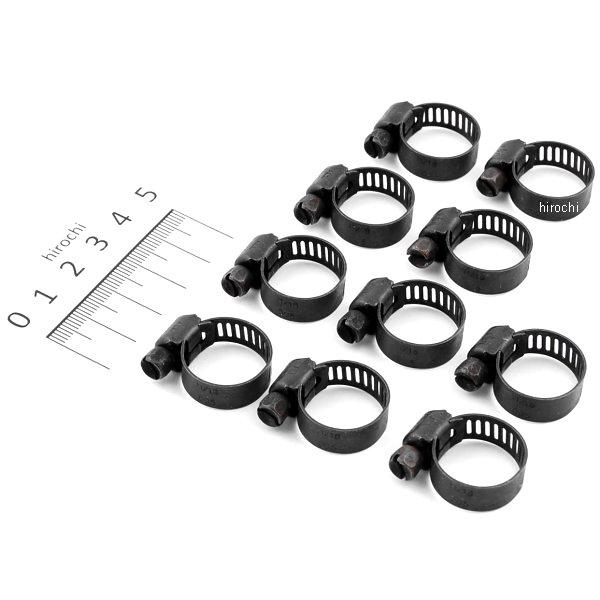 ジャッグオイルクーラー ハーレー オイル、フューエル バンド 黒 ステンレス製 ホースバンド(10個入り)