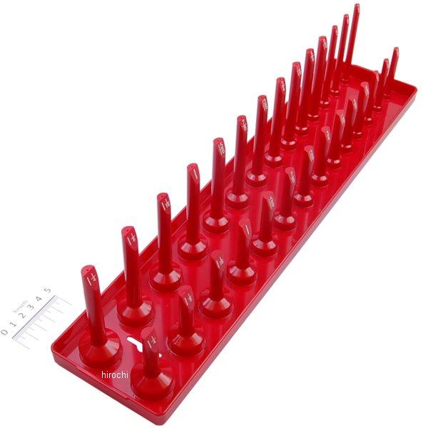 ポスト付きソケットホルダー 1/2インチ ドライブ レッド (3/8インチ-1-1/4インチ サイズレンジ)