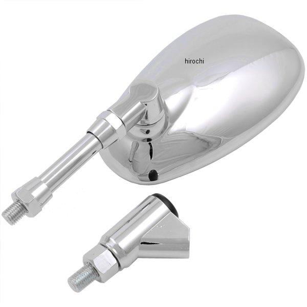 ストリームミラー (ラウンドビュータイプ) 左右共通 メッキ 汎用 10mm