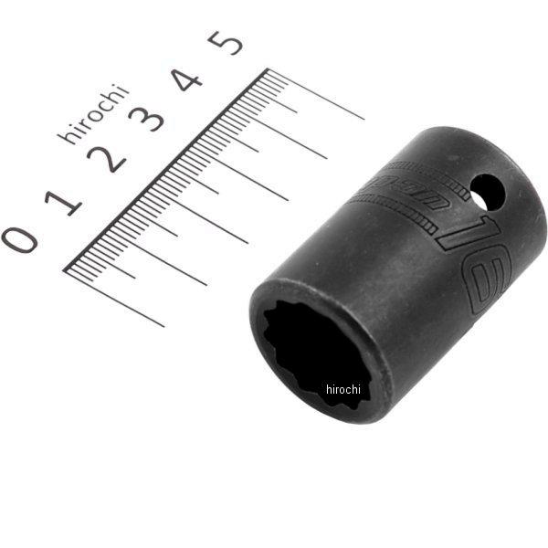 フランクドライブ 1/2インチ インパクト シャロー ソケット 12角 16mm